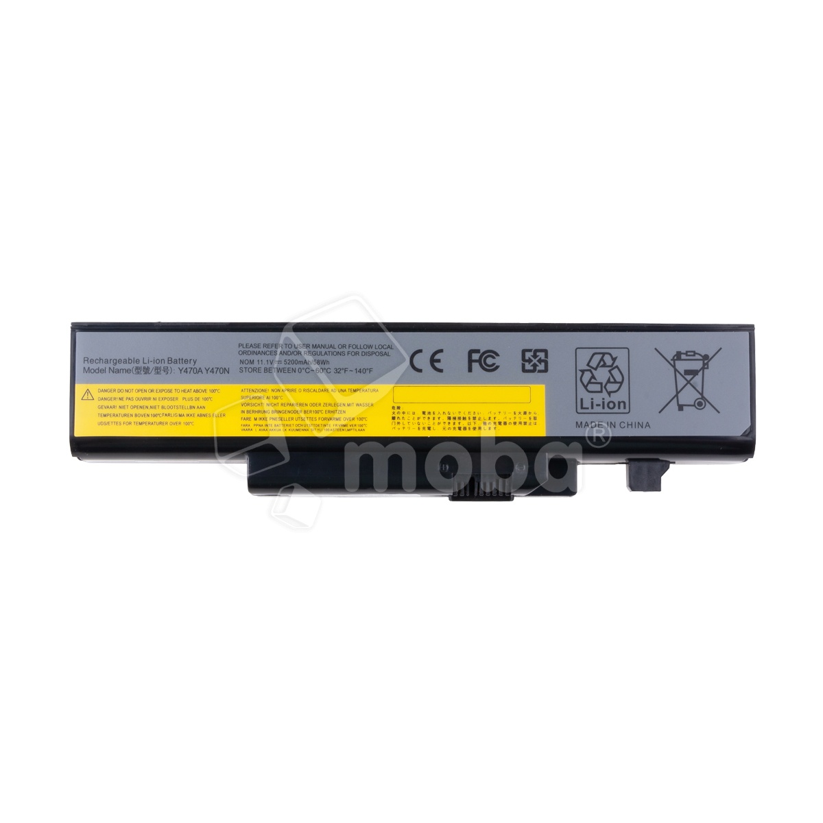 Аккумуляторная батарея для ноутбука Lenovo IdeaPad Y470, Y470G, Y470A, Y470D (L10P6F01) 5200 mAh