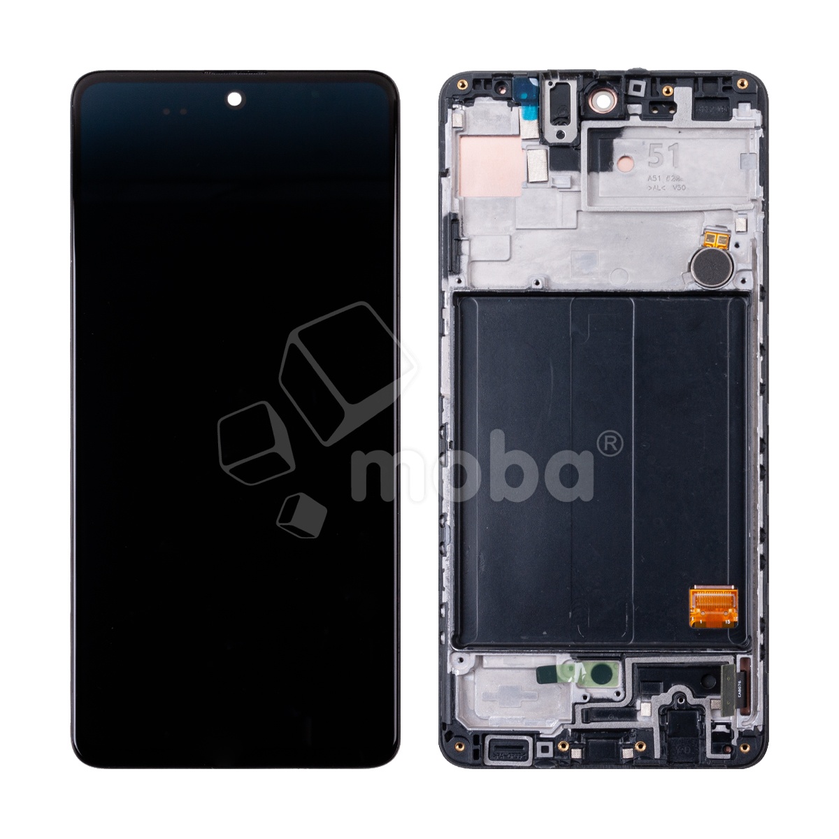 Дисплей для Samsung Galaxy A51 (A515F) модуль с рамкой Черный - OR Ref. (SP)