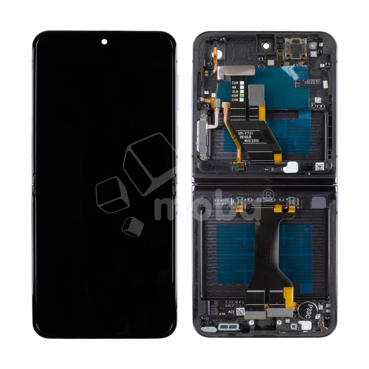 Дисплей для Samsung Galaxy Z Flip5 (F731B) модуль внутренний 6.7" Черный - Сервисный оригинал
