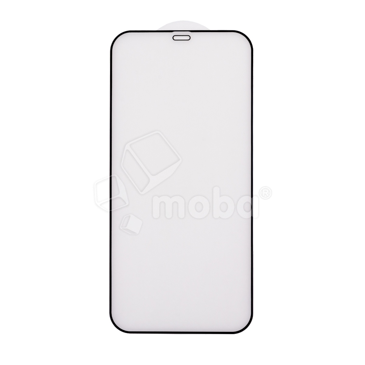 Защитное стекло "Матовое" для iPhone 12 Pro Max Черный (Закалённое, полное покрытие)