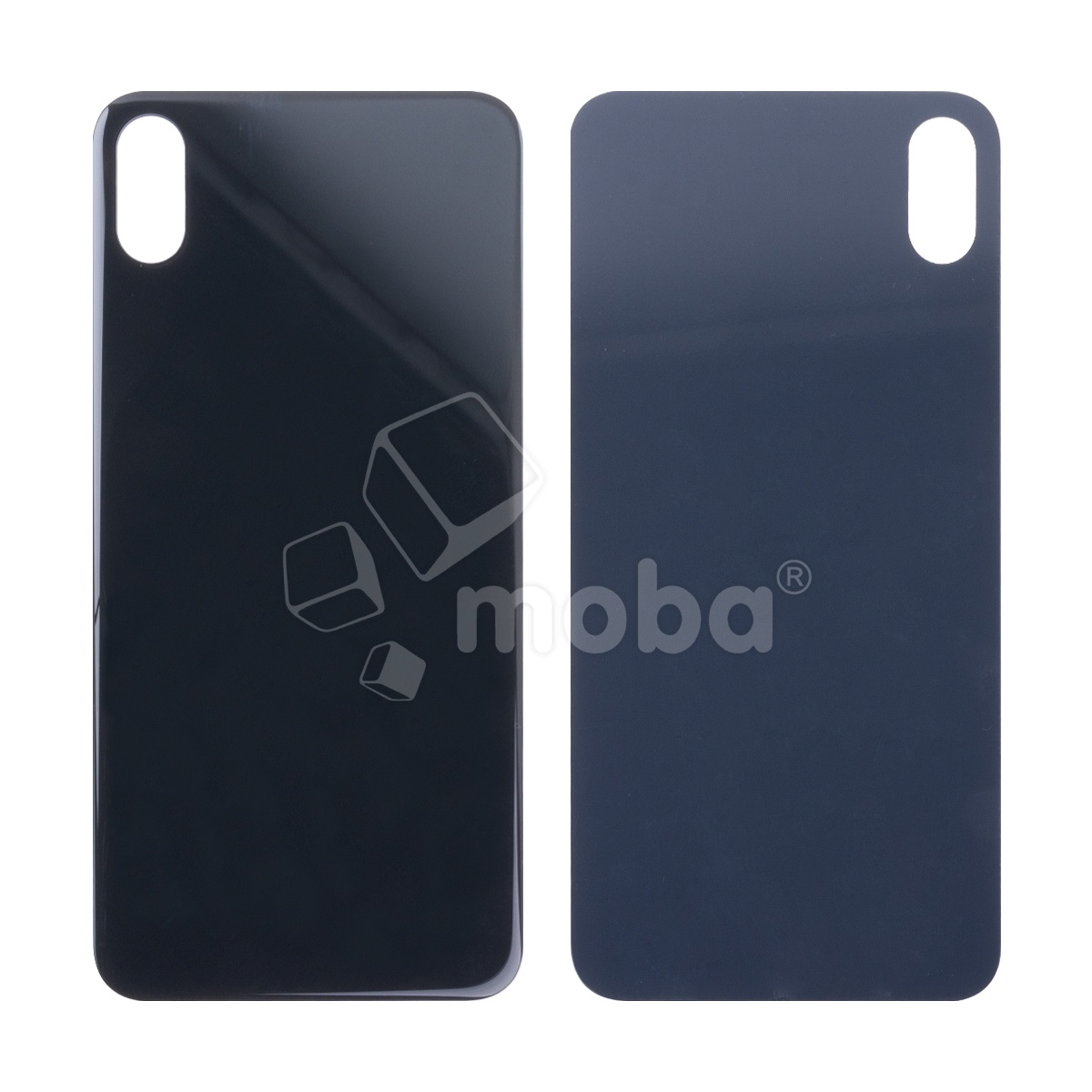 Задняя крышка для iPhone Xs Max (A1921/A2101) Серый (стекло, монолит, широкий вырез под камеру, логотип) - Премиум
