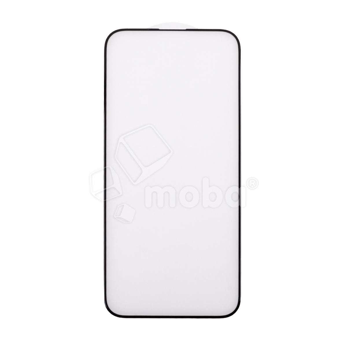 Защитное стекло "Матовое" для iPhone 15 Plus Черный (Закалённое, полное покрытие)