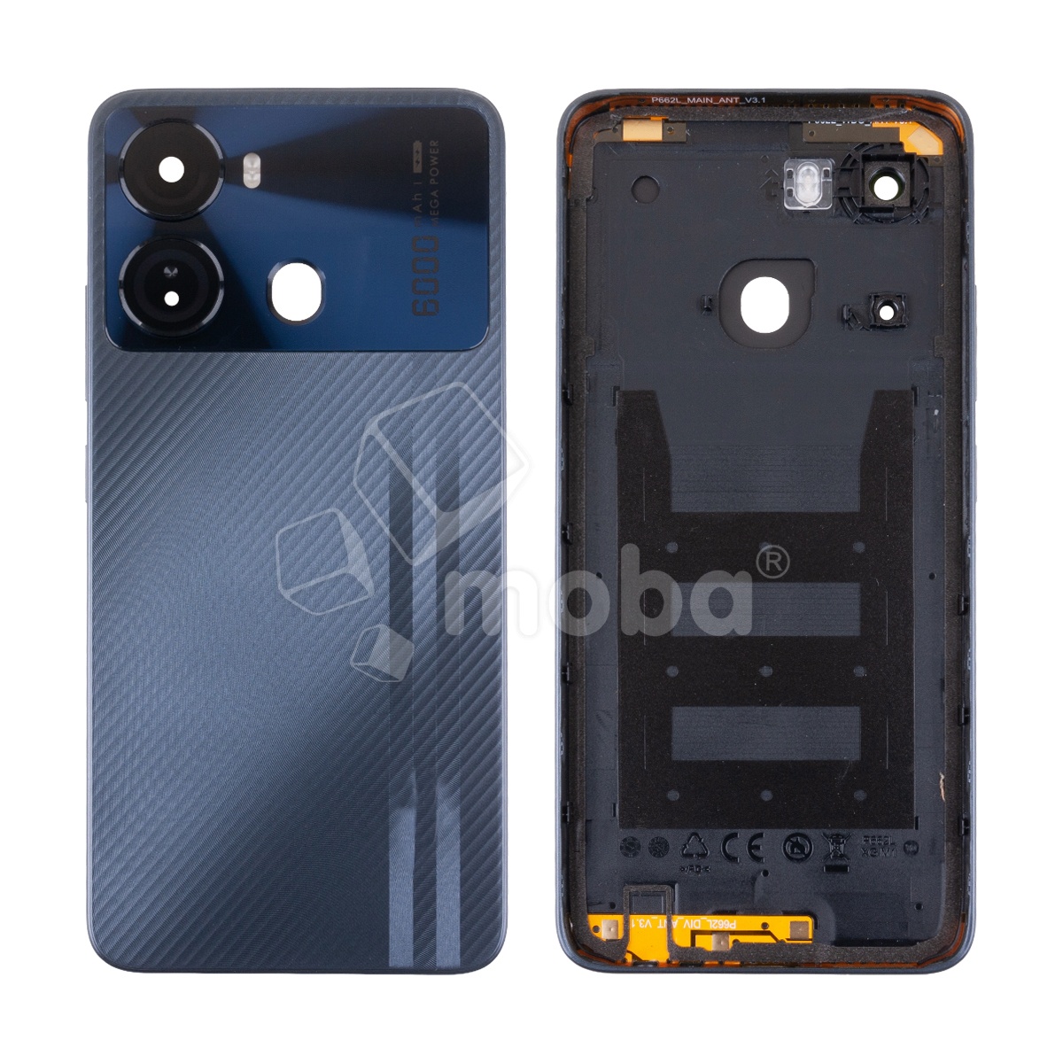 Задняя крышка для Itel P40 (P662LN) Черный - Премиум