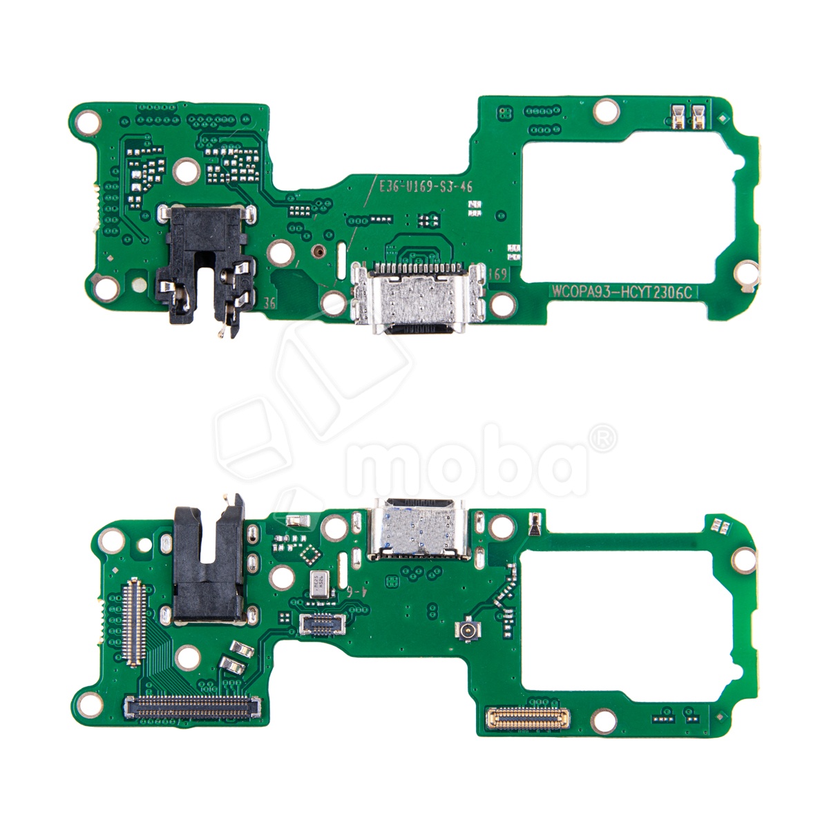 Шлейф для OPPO Reno 4 Lite/5 Lite (CPH2125/CPH2205) плата на системный разъем/разъем гарнитуры/микрофон