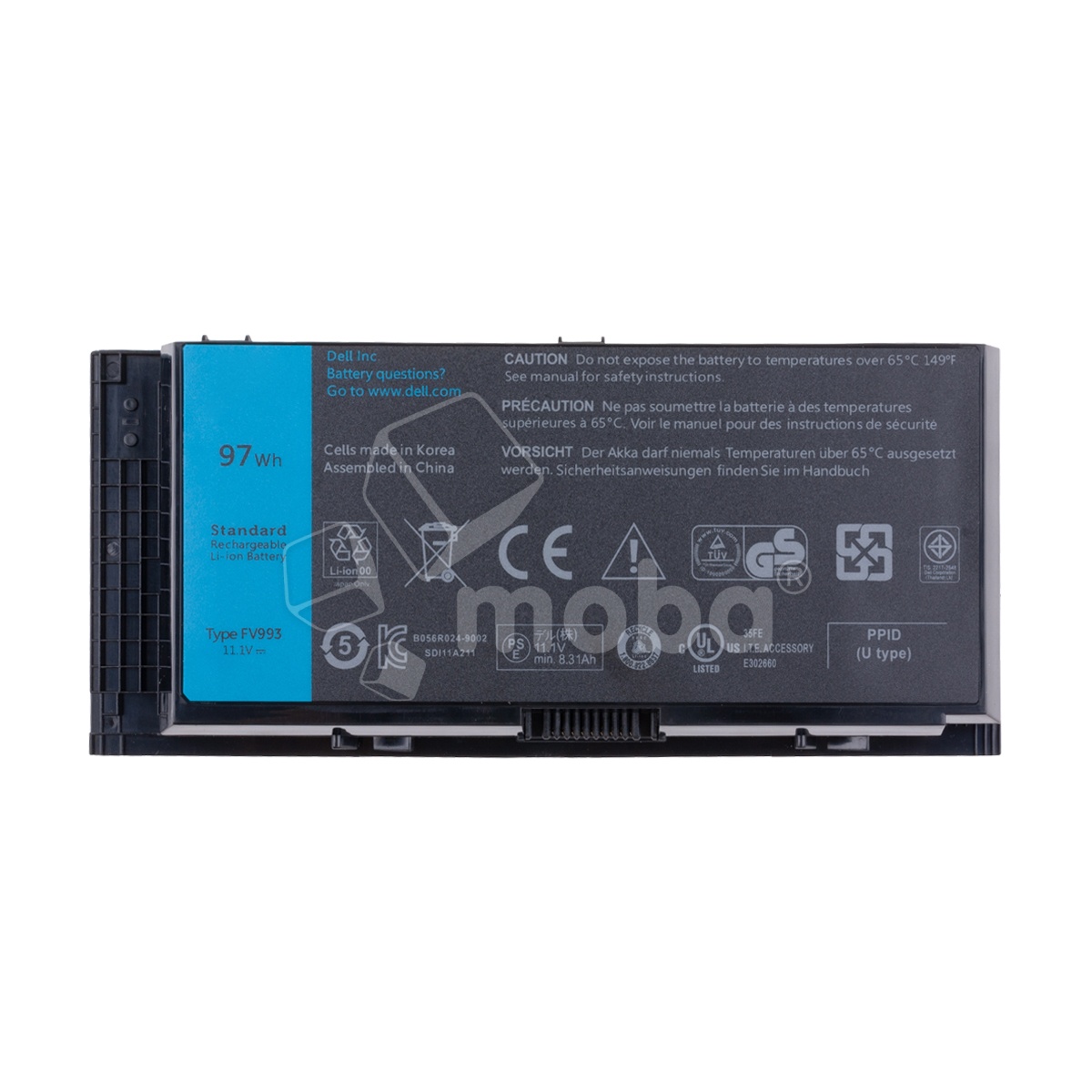 Аккумуляторная батарея для ноутбука Dell Precision M4600, M4700, M4800 (FV993) 8310 mAh