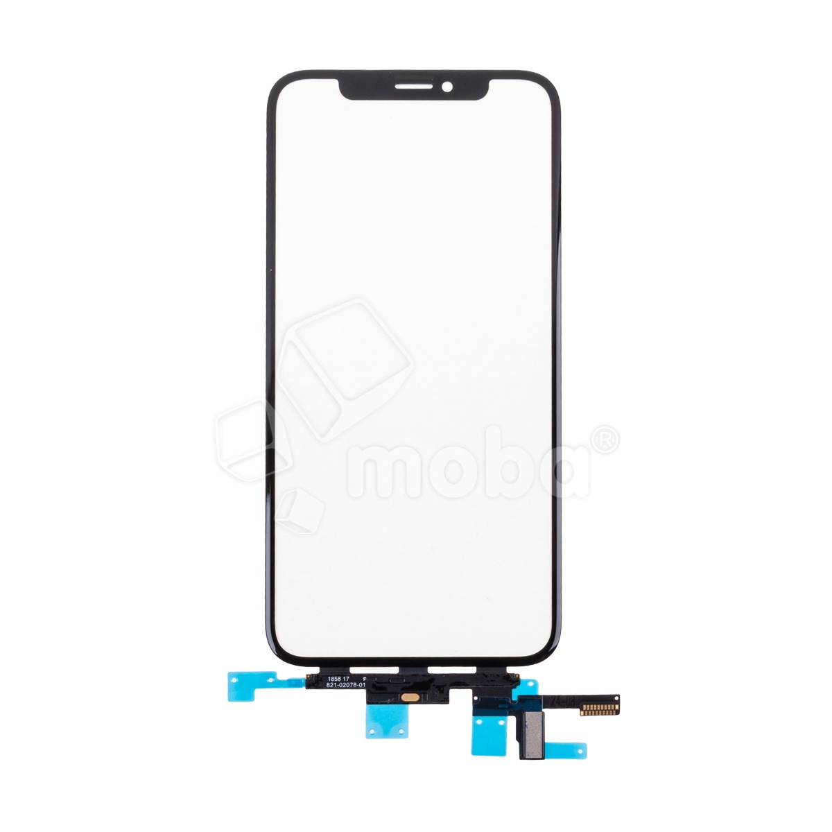Стекло для переклейки iPhone Xs с OCA пленкой + тачскрин Черный - OR (Feaglet)