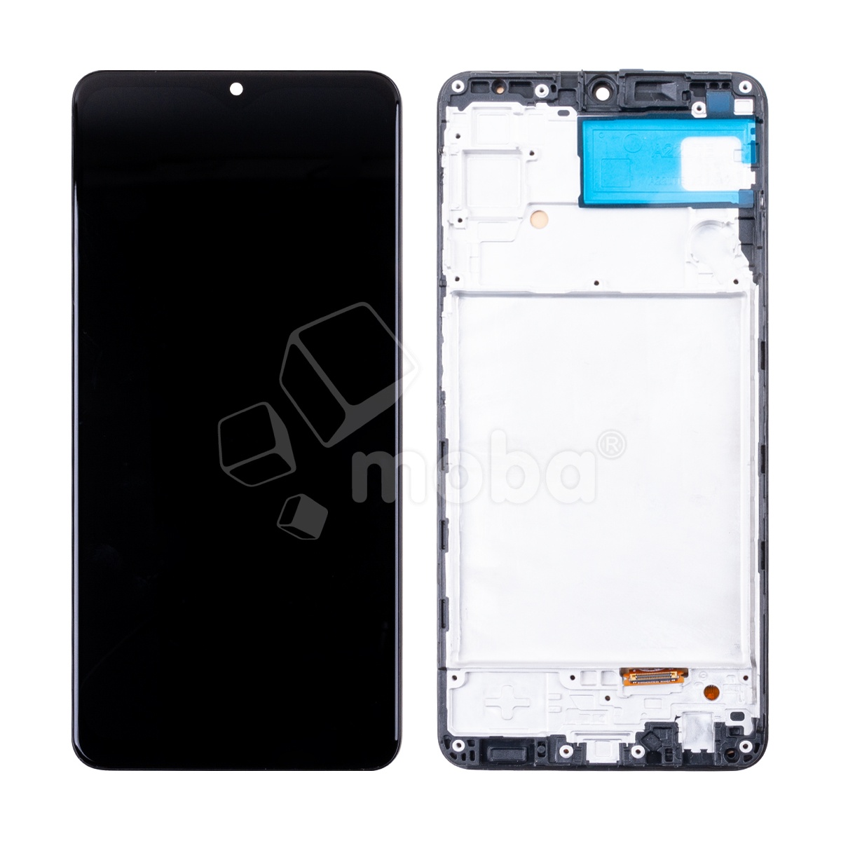 Дисплей для Samsung Galaxy A22 4G (A225F) модуль с рамкой Черный - (OLED) (HD, 400 Кд/м²)