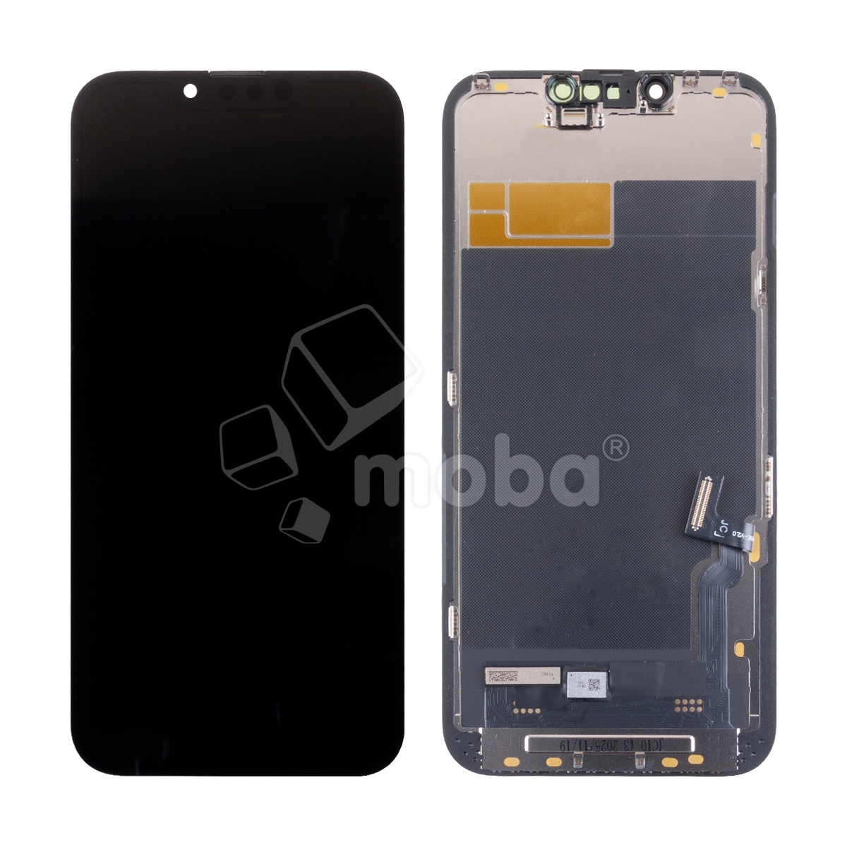 Дисплей для iPhone 13 (A2635) в сборе с тачскрином Черный - JCID (Soft OLED, Full HD COP, 850 Кд/м²) (с верификацией = с привязкой без ошибки)