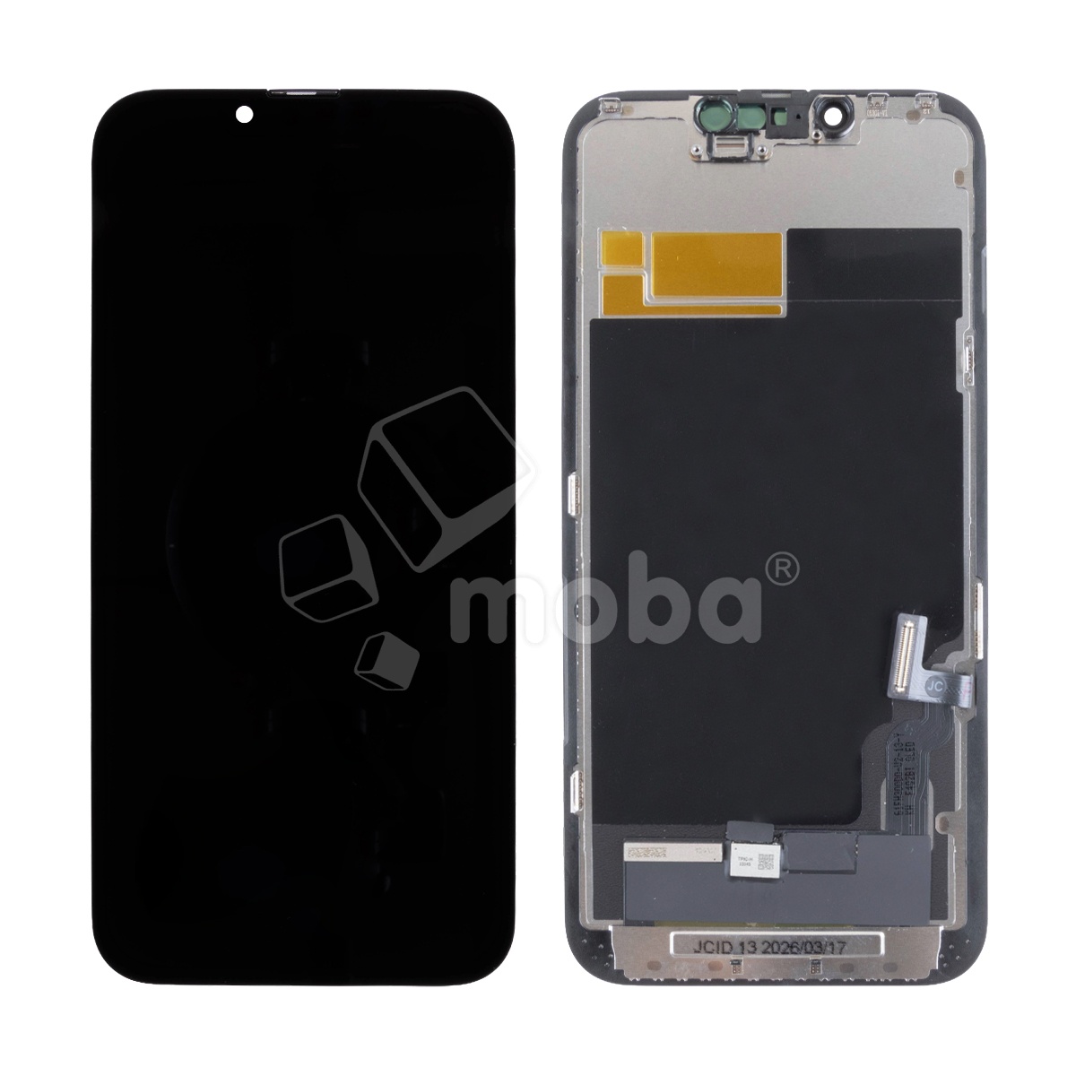 Дисплей для iPhone 13 (A2635) в сборе с тачскрином Черный - JCID (Hard OLED, Full HD) (с верификацией = с привязкой без ошибки)