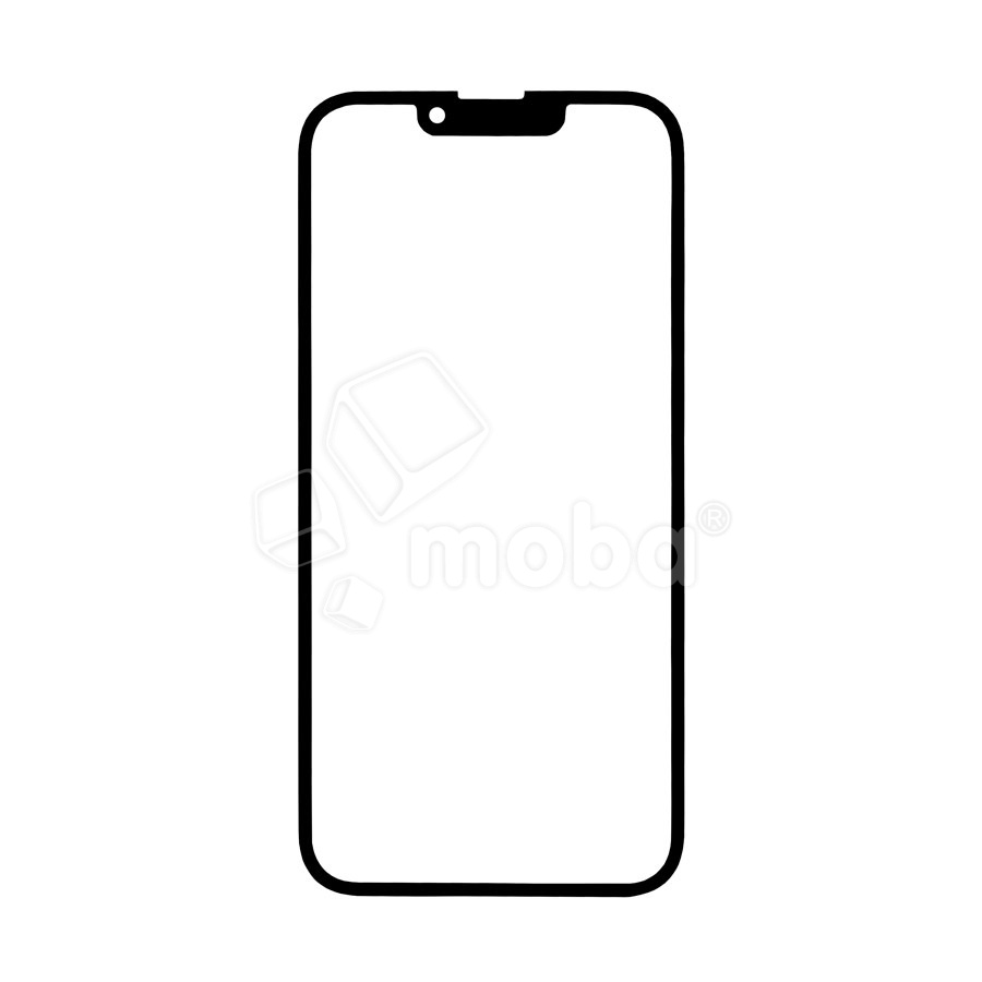 Стекло для переклейки iPhone 13/13 Pro (A2635/A2640) с OCA пленкой Черный - OR (Mitsubishi)