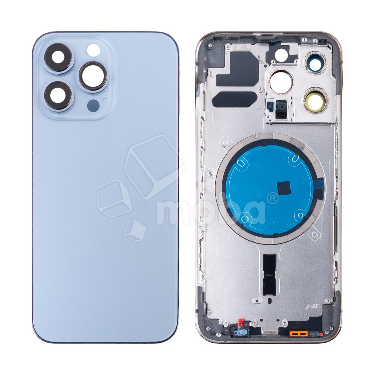Корпус для iPhone 13 Pro (A2640) (1 Sim) Голубой - Премиум