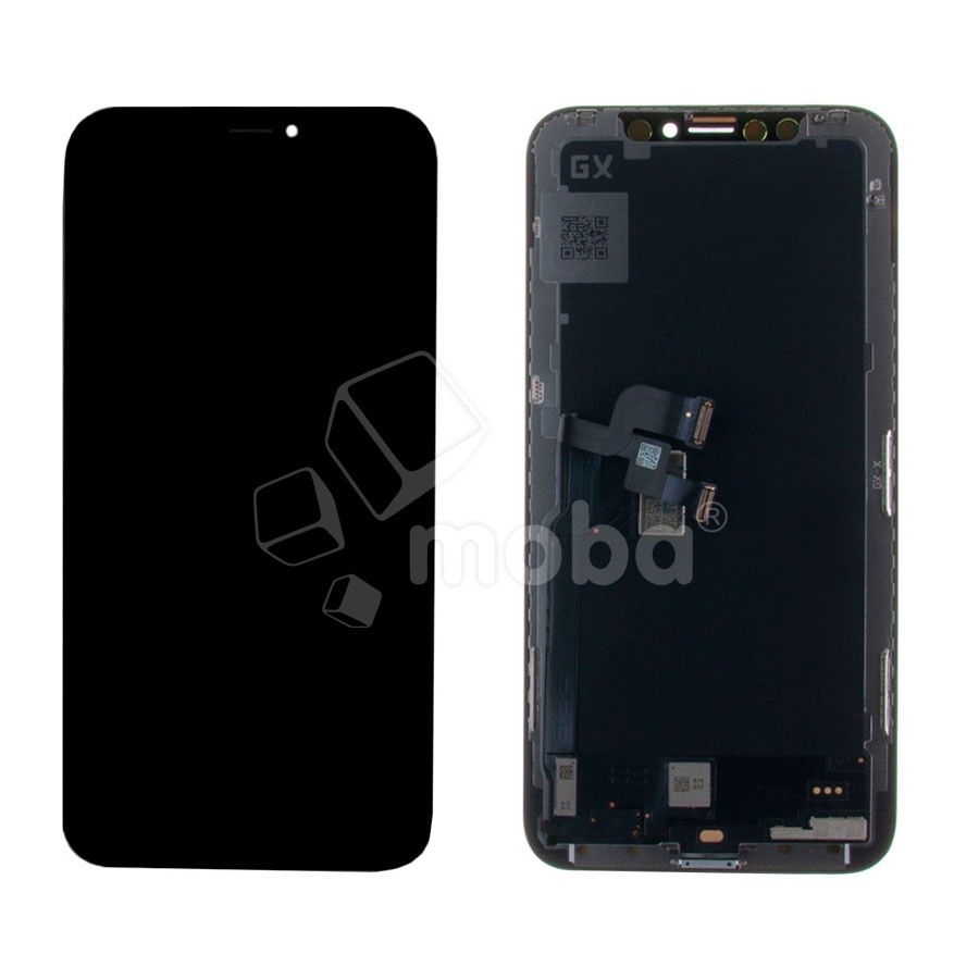 Дисплей для iPhone X (A1865/A1901) в сборе с тачскрином Черный - (Hard OLED) Стандарт (COG)