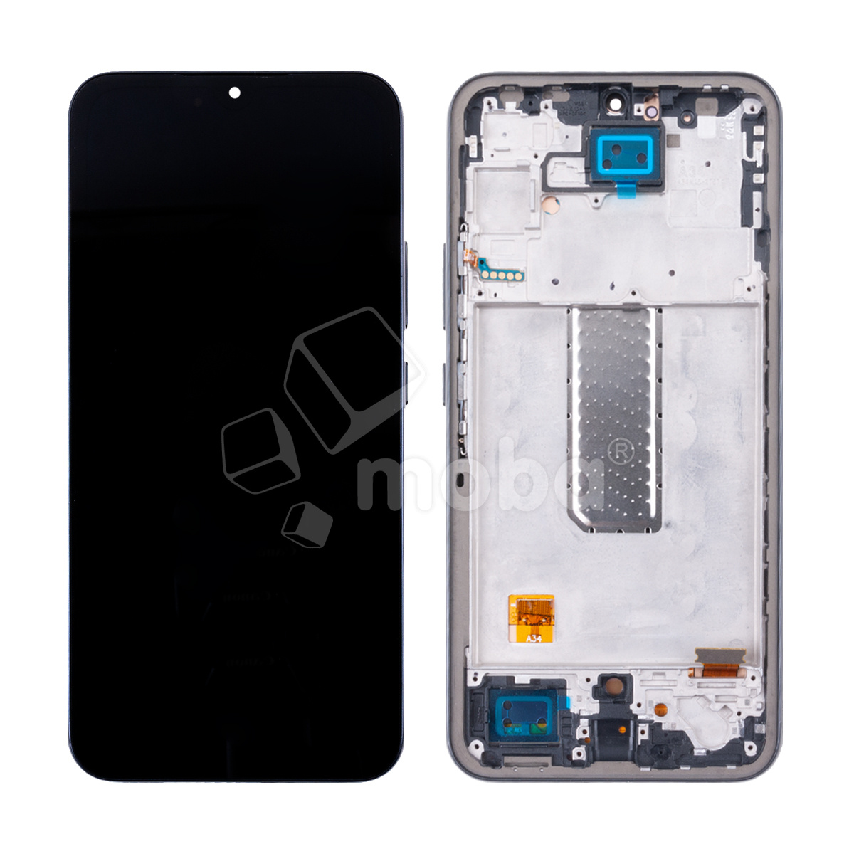 Дисплей для Samsung Galaxy A34 5G (A346B) модуль с рамкой Черный - (OLED) (Full Size) (Full HD, 450 Кд/м²)