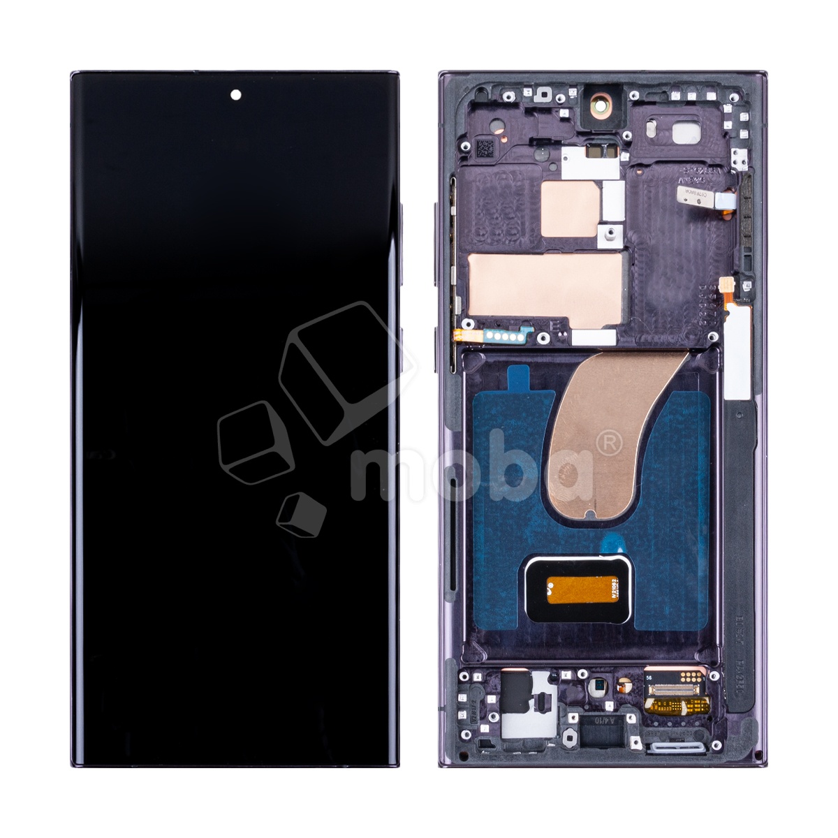 Дисплей для Samsung Galaxy S23 Ultra (S918B) модуль с рамкой Черный - (OLED) (Full HD, 500 Кд/м²)