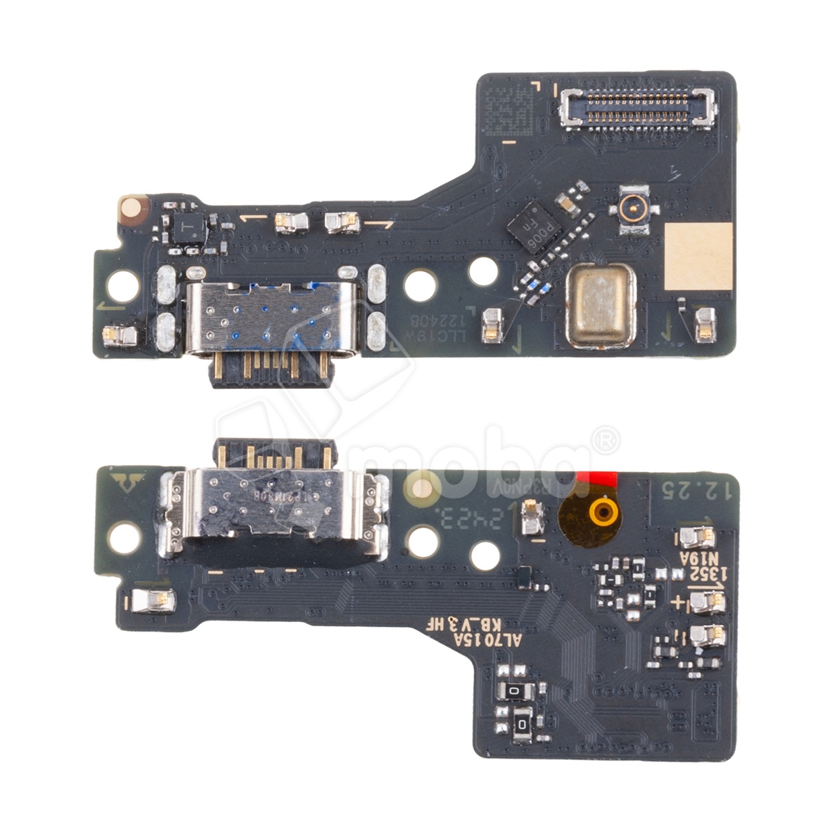 Шлейф для Xiaomi Poco M6 4G/Redmi 13 4G (2404APC5FG/24040RN64Y/2404ARN45A) плата системный разъем/микрофон - Премиум