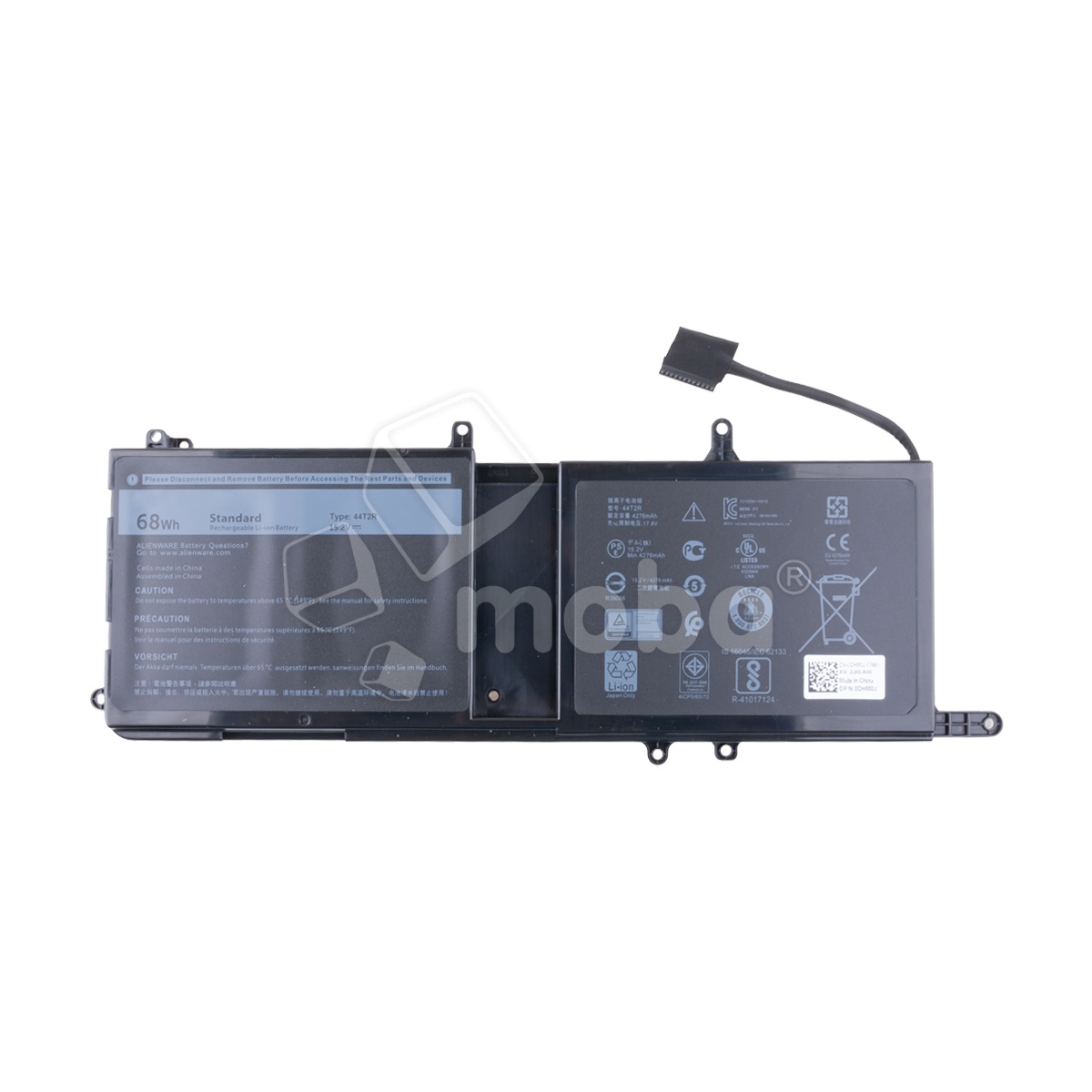 Аккумуляторная батарея для ноутбука Dell Alienware 15 R3, 15 R4 (44T2R) 4250 mAh