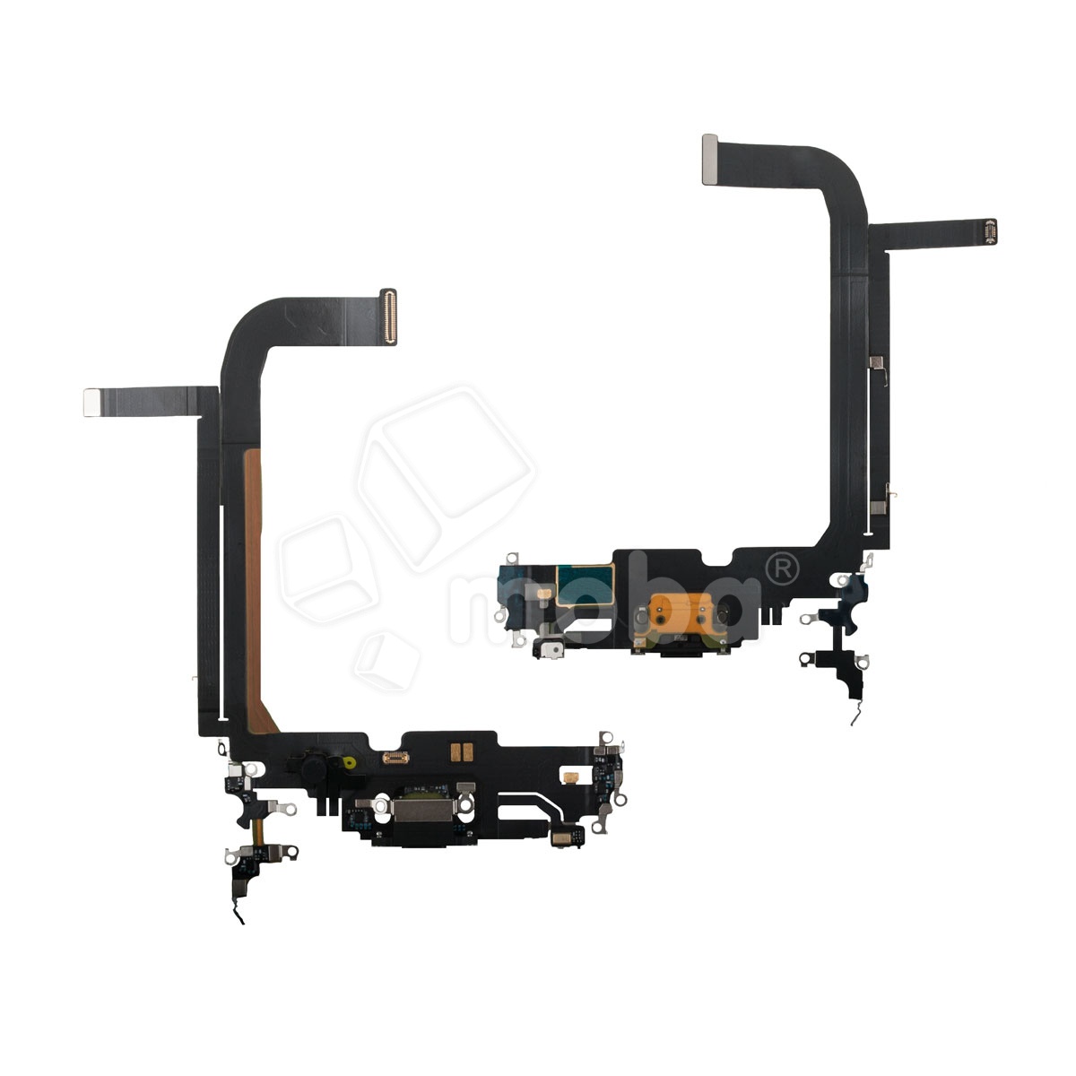 Шлейф для iPhone 13 Pro Max (A2645) на системный разъем/микрофон Черный - Премиум