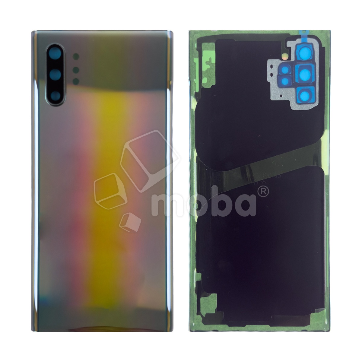 Задняя крышка для Samsung Galaxy Note 10+ (N975F) Серебро - Премиум