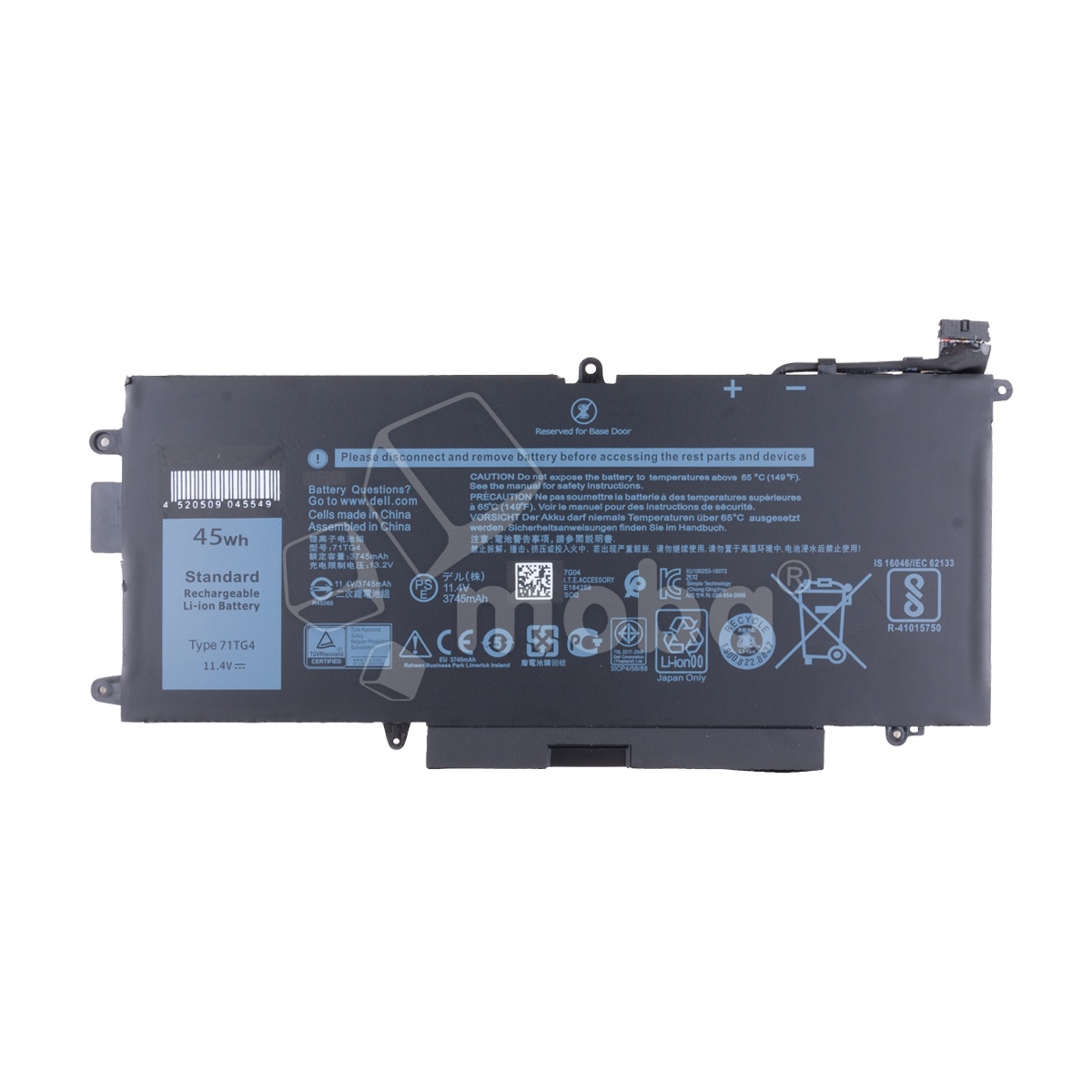 Аккумуляторная батарея для ноутбука Dell Latitude 7390, 7390 (71TG4) 3800 mAh