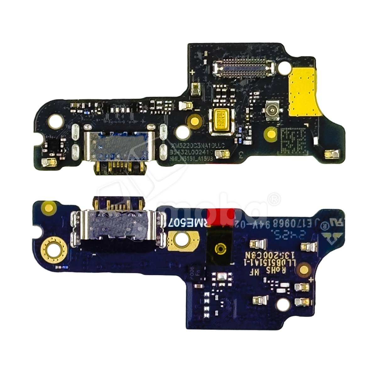 Шлейф для Xiaomi Redmi 14C/Poco C75 (2411DRN47C/2409BRN2CY/2409BRN2CA/2409BRN2CG/2410FPCC5G) плата на системный разъем/микрофон - Премиум