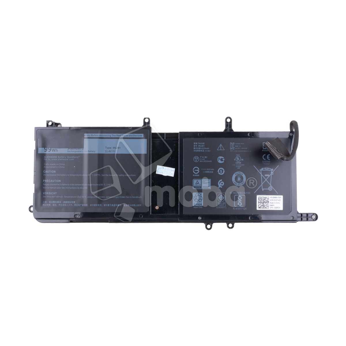 Аккумуляторная батарея для ноутбука Dell Alienware 15 2018, 15 R4 (9NJM1) 8333 mAh