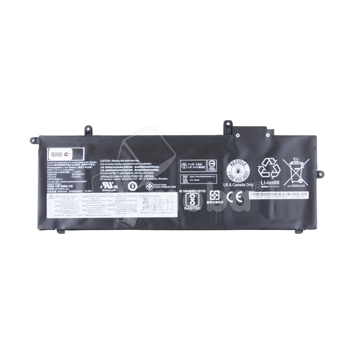 Аккумуляторная батарея для ноутбука Lenovo ThinkPad X280, A285 (L17L6P71) 4200 mAh