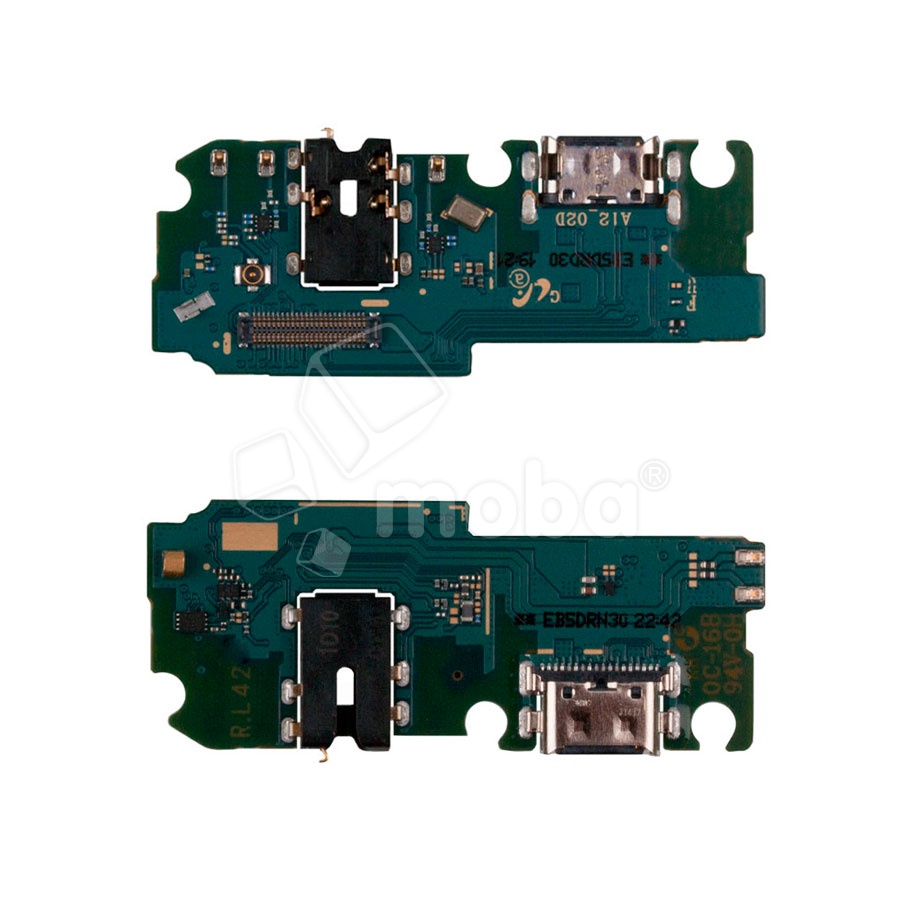 Шлейф для Samsung Galaxy A12/M12 (A125F/M127F) плата системный разъем/разъем гарнитуры/микрофон - Премиум