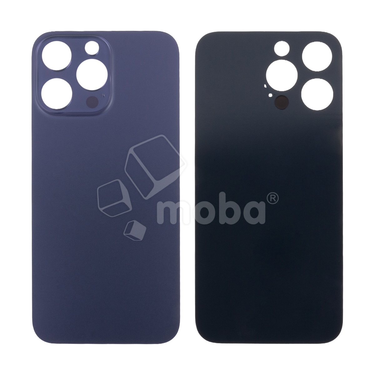 Задняя крышка для iPhone 14 Pro Max (A2895) Темно-фиолетовый (стекло, узкий вырез под камеру, логотип) - Премиум