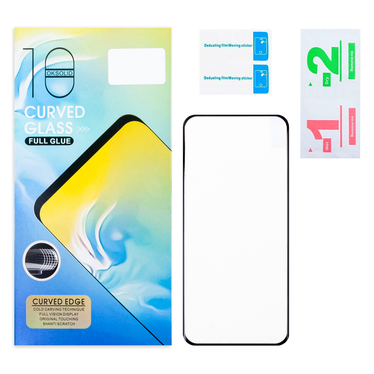 Защитное стекло "Премиум" для Tecno Spark Slim Черный