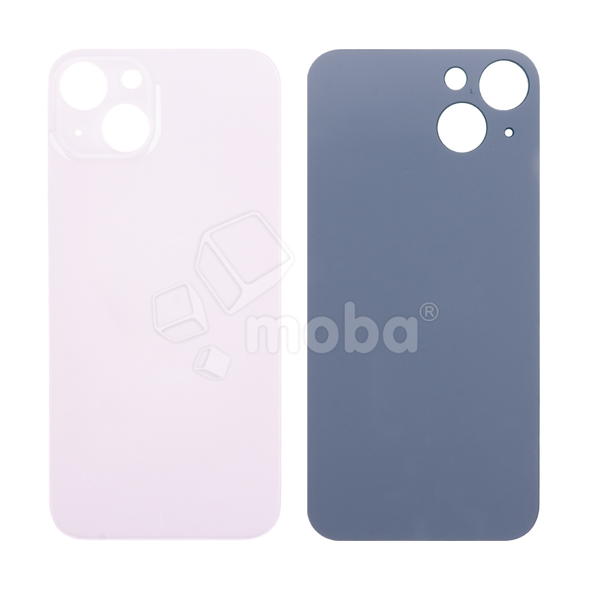 Задняя крышка для iPhone 13 (A2635) Розовый (стекло, монолит, широкий вырез под камеру, логотип) - Премиум