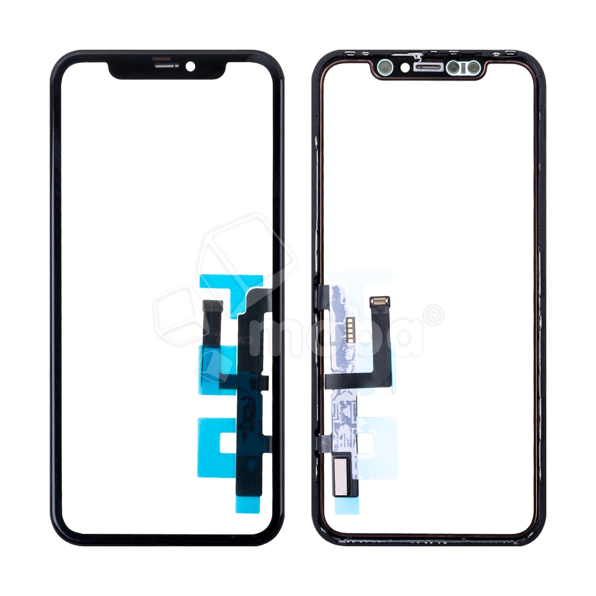 Стекло для переклейки iPhone 11 (A2221) с OCA пленкой + тачскрин Черный - OR (Mitsubishi)