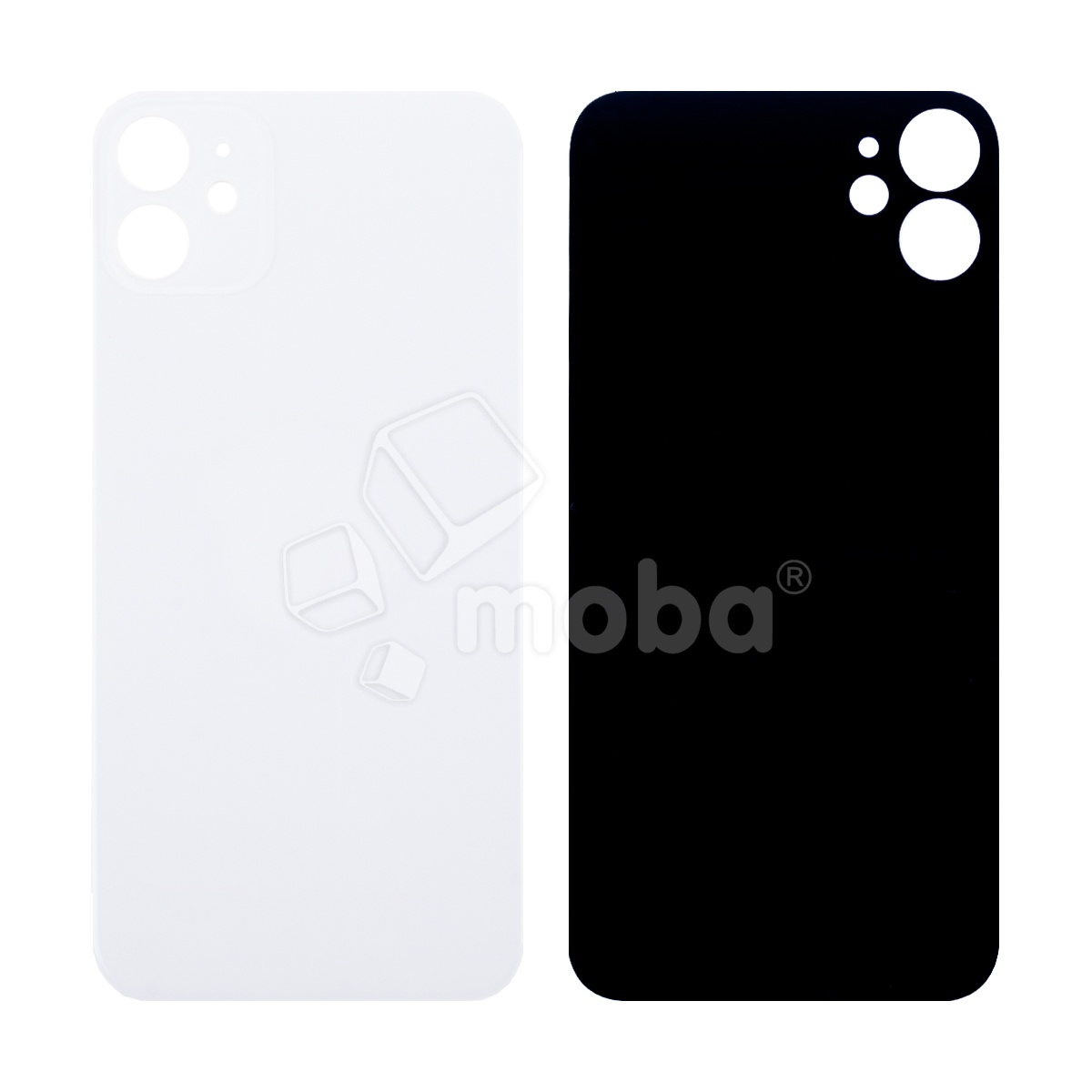 Задняя крышка для iPhone 11 (A2221) Белый (стекло, широкий вырез под камеру, логотип)
