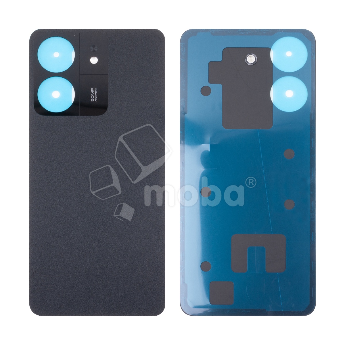 Задняя крышка для Xiaomi Redmi 13С 4G (23100RN82L/23108RN04Y/23106RN0DA/2311DRN14I) Черный - Премиум