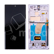 Дисплей для Samsung Galaxy S23 Ultra (S918B) модуль с рамкой Лавандовый - (OLED) (Full Size)