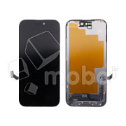 Дисплей для iPhone 15 (A3090) в сборе с тачскрином Черный - (Hard OLED) (площадка под IC)