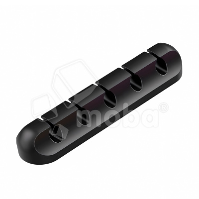 Держатель для проводов на 5 разъемов Черный