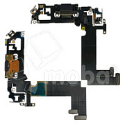 Шлейф для iPhone 12 mini (A2399) на системный разъем/микрофон Черный - Премиум