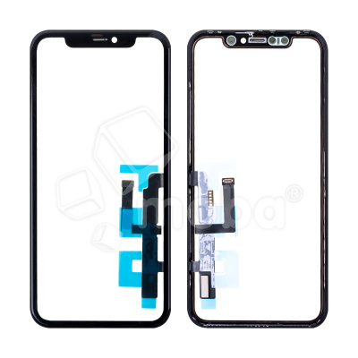 Стекло для переклейки iPhone 11 (A2221) с OCA пленкой + тачскрин Черный - OR (Mitsubishi)