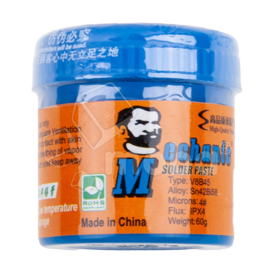 Паста паяльная Mechanic B30-BS458 (60 г, низкотемпературная 138°C, бессвинцовая)