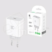Сетевое зарядное устройство Type-C BC C60 (20W, PD) Белый