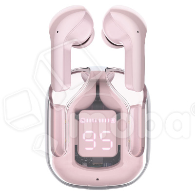 Беспроводные наушники Bluetooth Acefast T6 (TWS, вакуумные, с дисплеем, ENC шумоподавление) Розовый